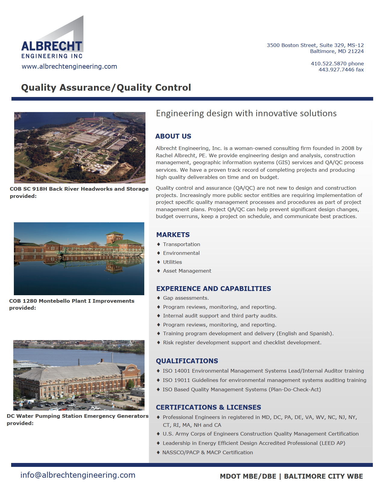 Brochure - QA/QC